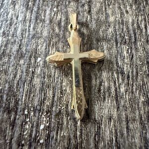 Vintage 14K Yellow Gold Cross Pendant